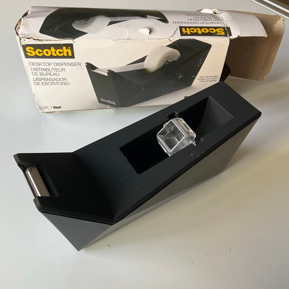 Scotch Desktop Tape Dispenser, Black Two-Tone, 1 Dispenser